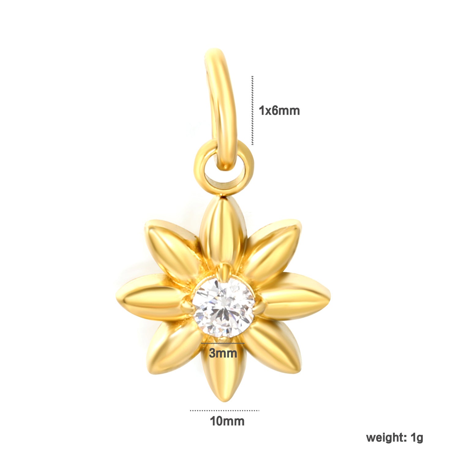 Damen Anhänger mit natürlichem Stein und goldenem Akzent Shop Nory