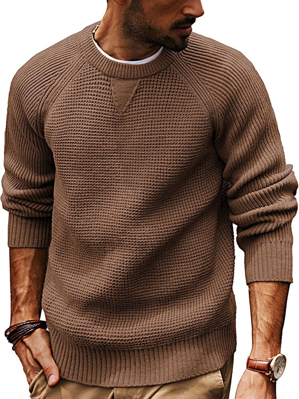 Herren strukturiertes Pullover mit lässigem Schnitt