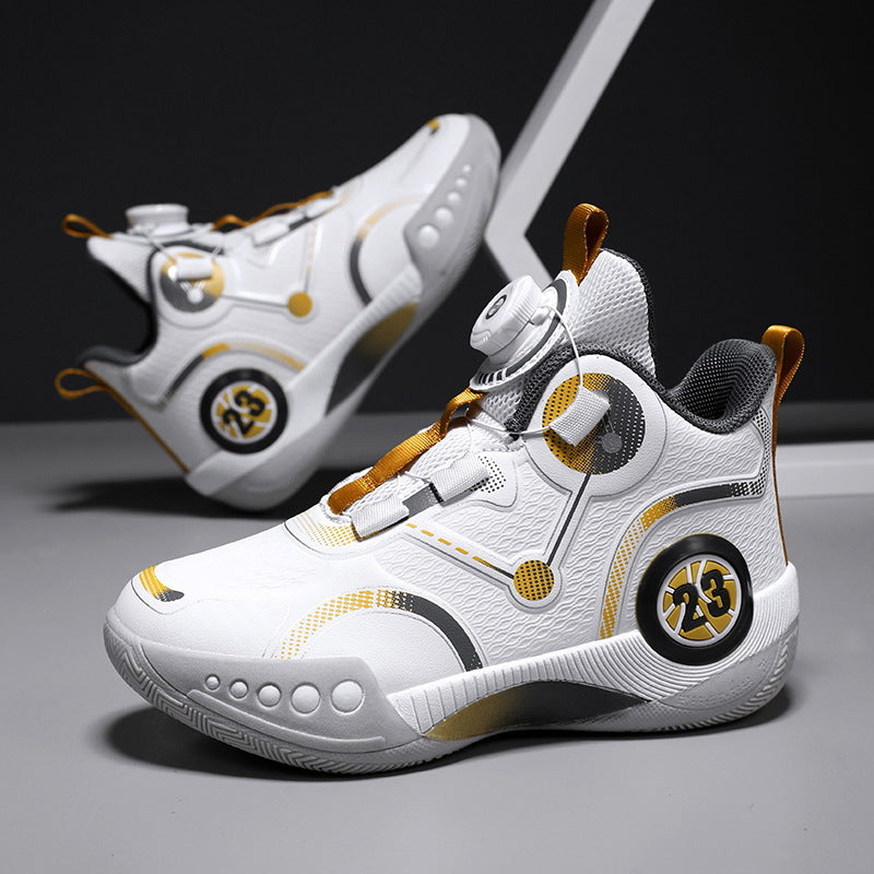 Unisex Futuristische City-Sneaker mit Drehmechanik-Verschluss, gepolsterter Fersenstütze und gedämpfter Wabensohle Shopy Nory