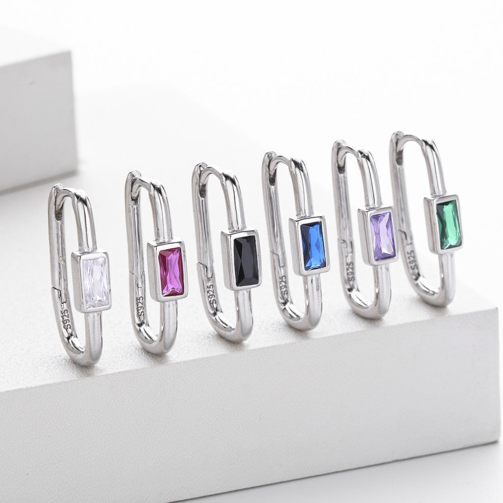 Damen Ohrstecker mit luxuriösem 5A Zirkon aus 925 Sterling Silber Shop Nory