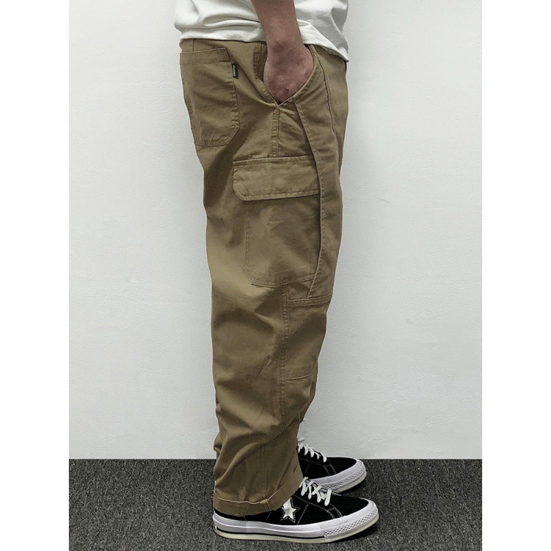 Herren Lässige Baggy-Cargo-Hose mit Knieabnähern, Multitaschen und Workwear-Details Shop Nory