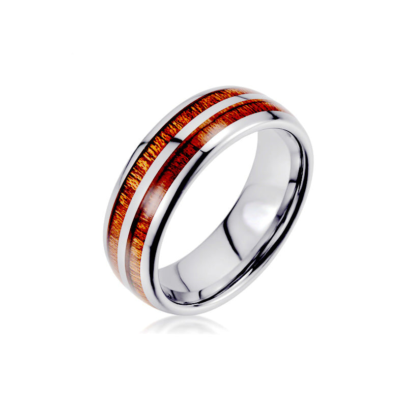 Herren Ring mit eleganter Holz- und Edelstahlkombination Shop Nory