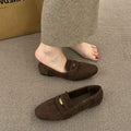 Damen Mokassins mit weichem Wildleder und elegantem Riemenverschluss