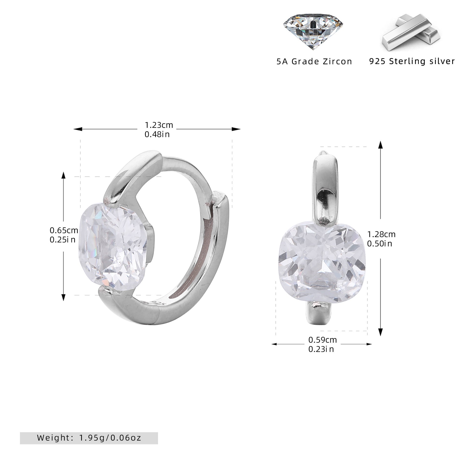 Damen Ohrhänger mit funkelndem Zirkon und hochwertigem 925 Sterling Silber Shop Nory 1782843558