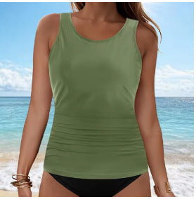 Damen Tankini-Oberteil mit Raffung