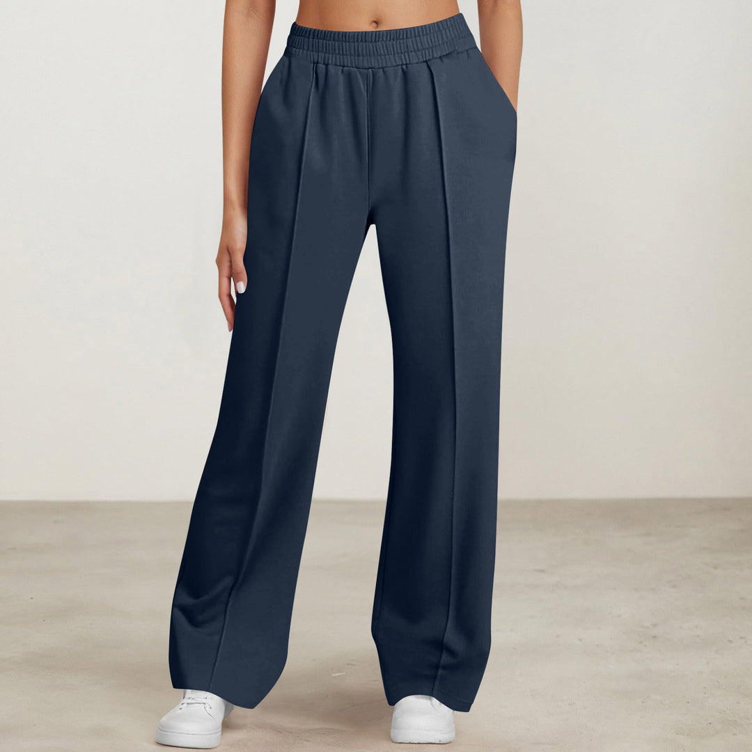 Damen nan elegante Bundfalten-Hose mit hohem Komfortbund, Bügelfalte und seitlichen Eingrifftaschen Shop Nory