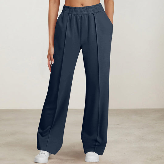 Damen nan elegante Bundfalten-Hose mit hohem Komfortbund, Bügelfalte und seitlichen Eingrifftaschen Shop Nory
