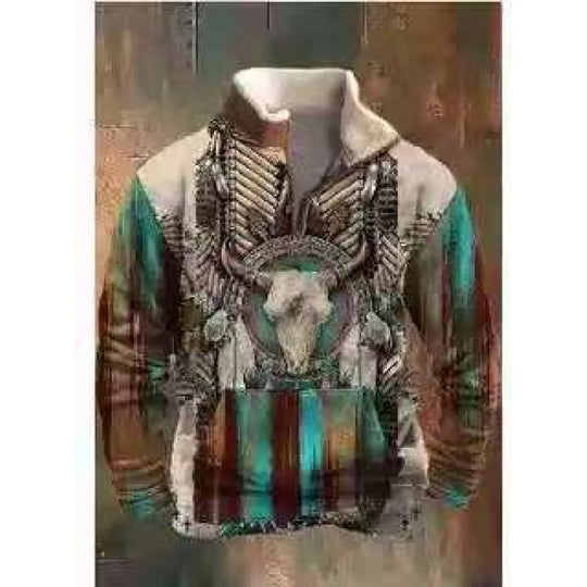 Herren Modischer Hoodie mit Kapuze und maritimem Druck Shop Nory