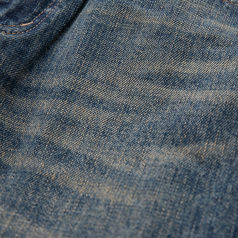 Damen High‑Waist Relaxed-Fit Jeans mit markanter Mittelnaht und Used‑Waschung Shop Nory
