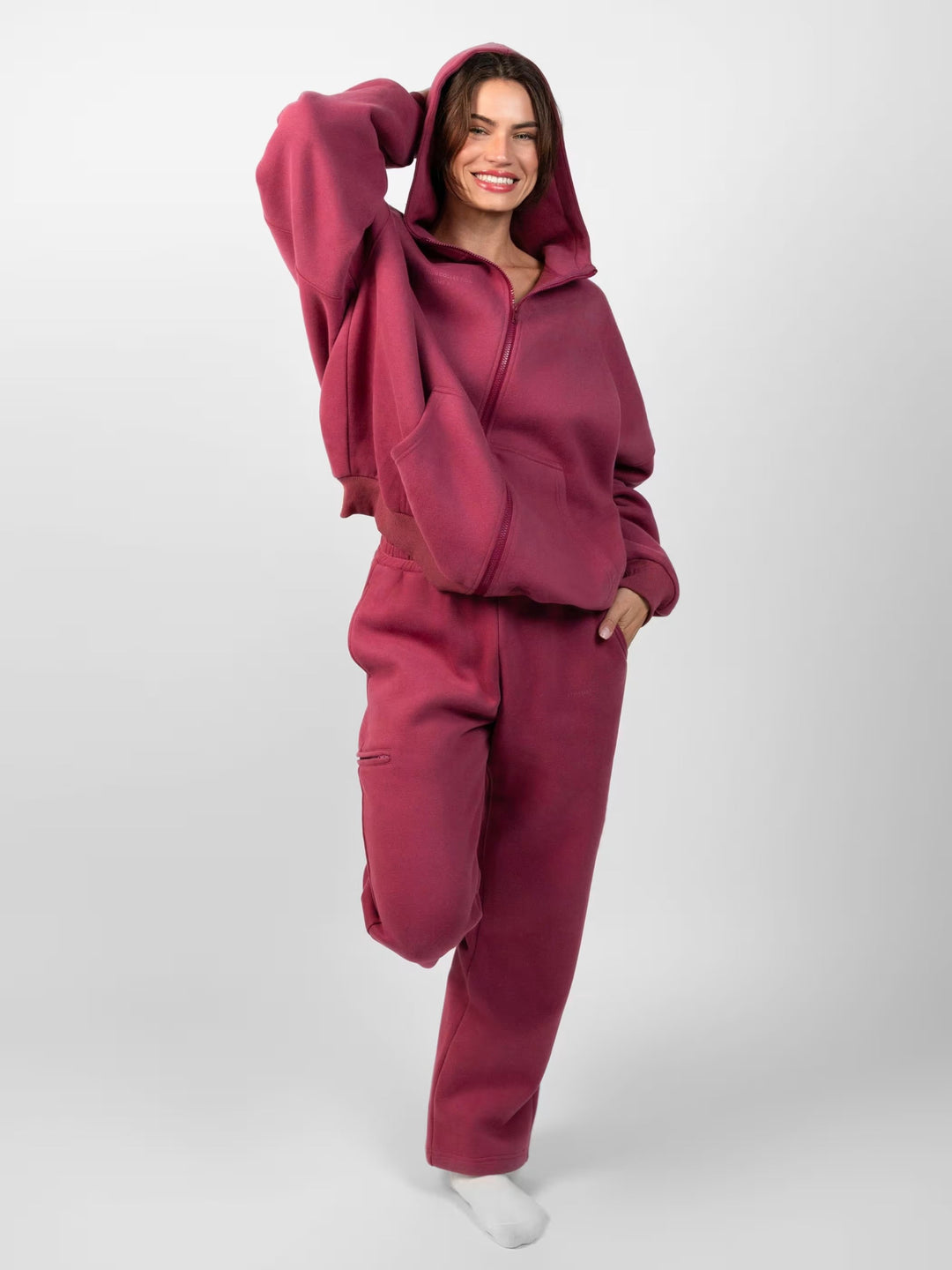 Damen Lässiges Kapuzenpullover und Jogginghose Set Shop Nory