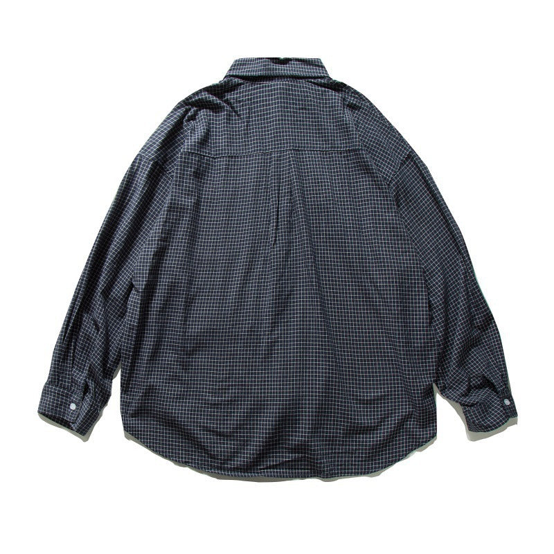 Herren Oversized-Kariertes Langarmhemd mit Brusttasche Shop Nory