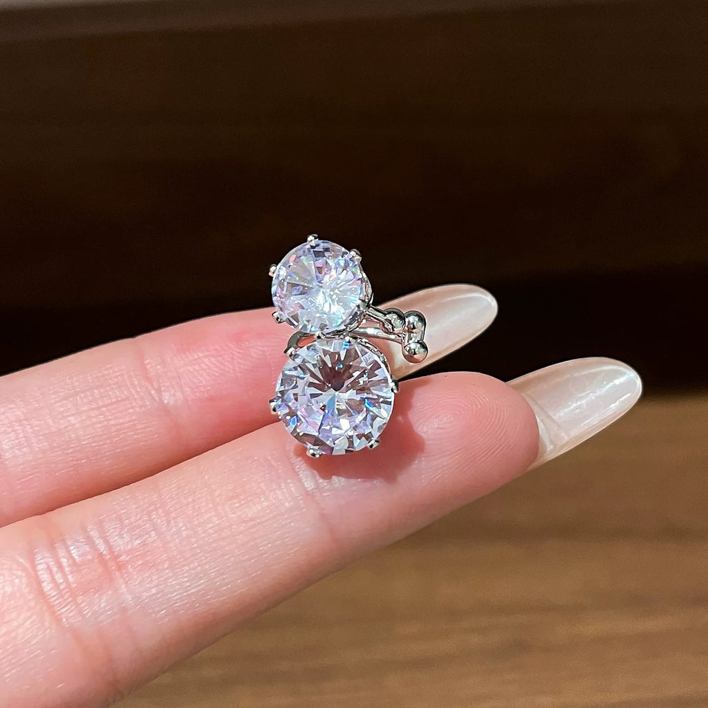 Damen Ohrstecker mit funkelnden Kristalldesigns und elegantem Silberrahmen Shop Nory