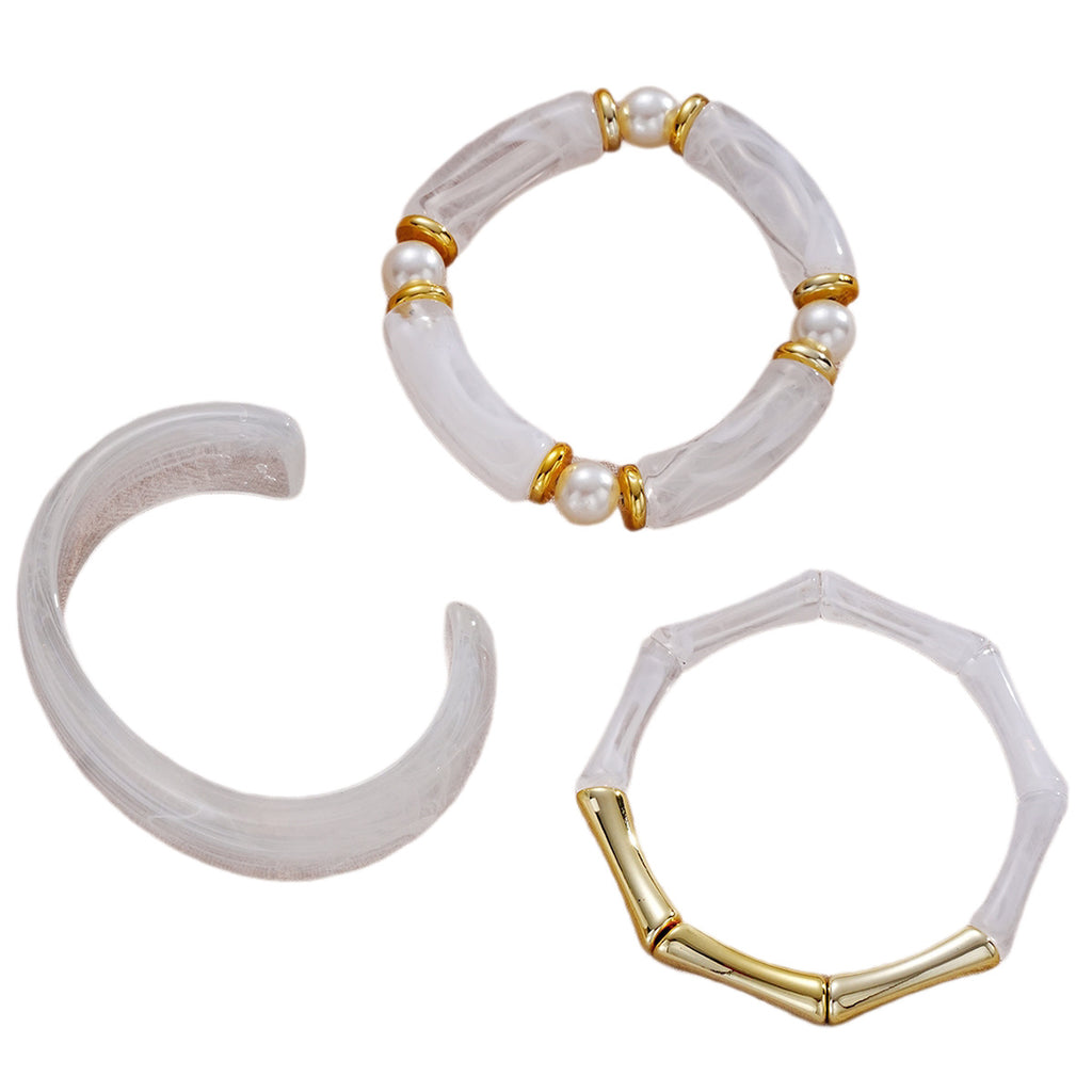 Damen Armreifen-Set aus hochwertigem Metall mit einzigartigen Oberflächenstruktur Shop Nory