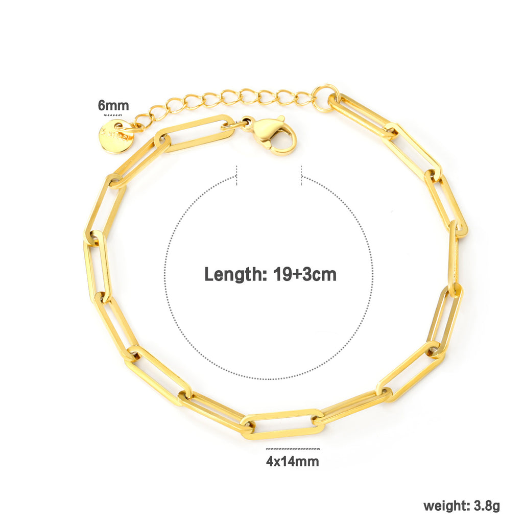 Damen modern gestaltetes Gliederarmband aus hochwertigem Edelstahl Shop Nory