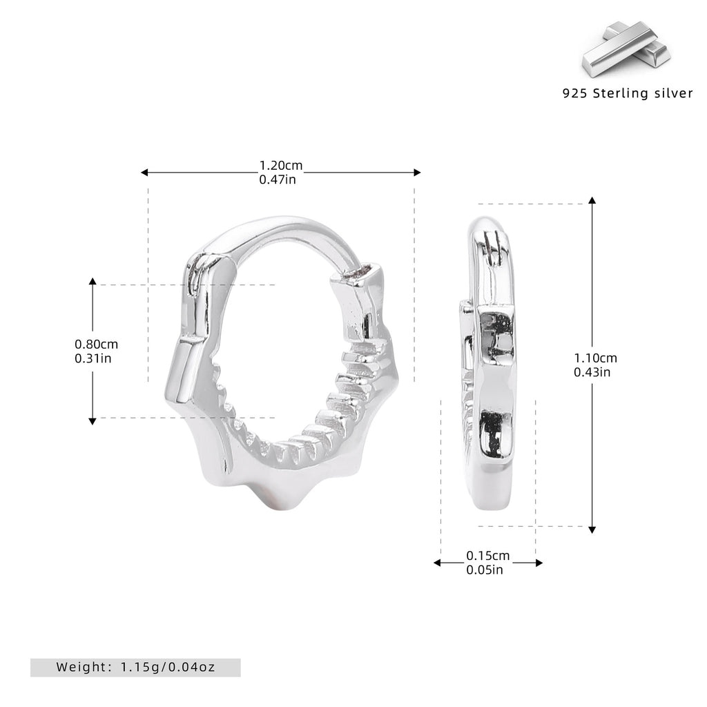 Damen Ohrstecker im modernen Zickzackdesign aus hochwertigem 925 Sterlingsilber Shop Nory