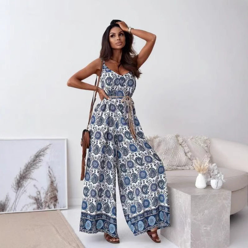 Damen Bohemian Weitbeiniger Bodysuit