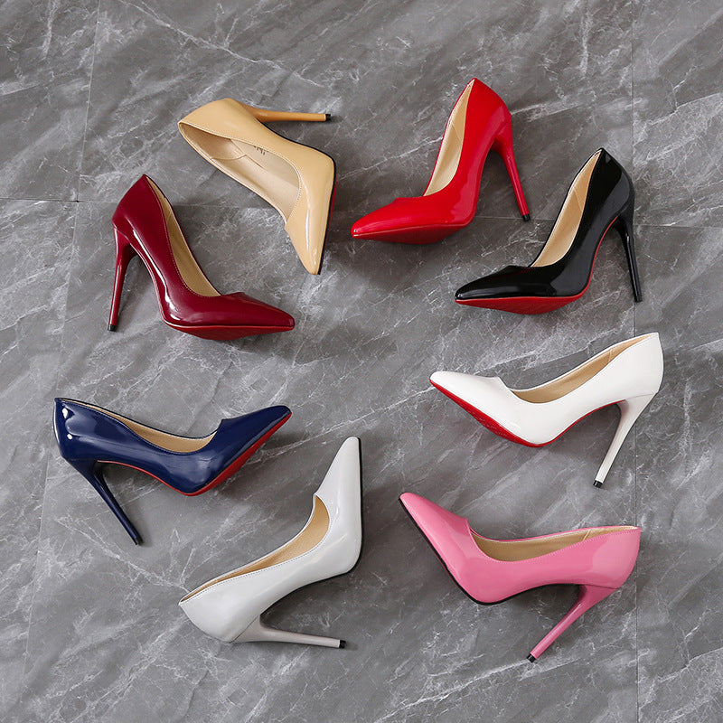 Damen elegante High Heels mit roter Sohle