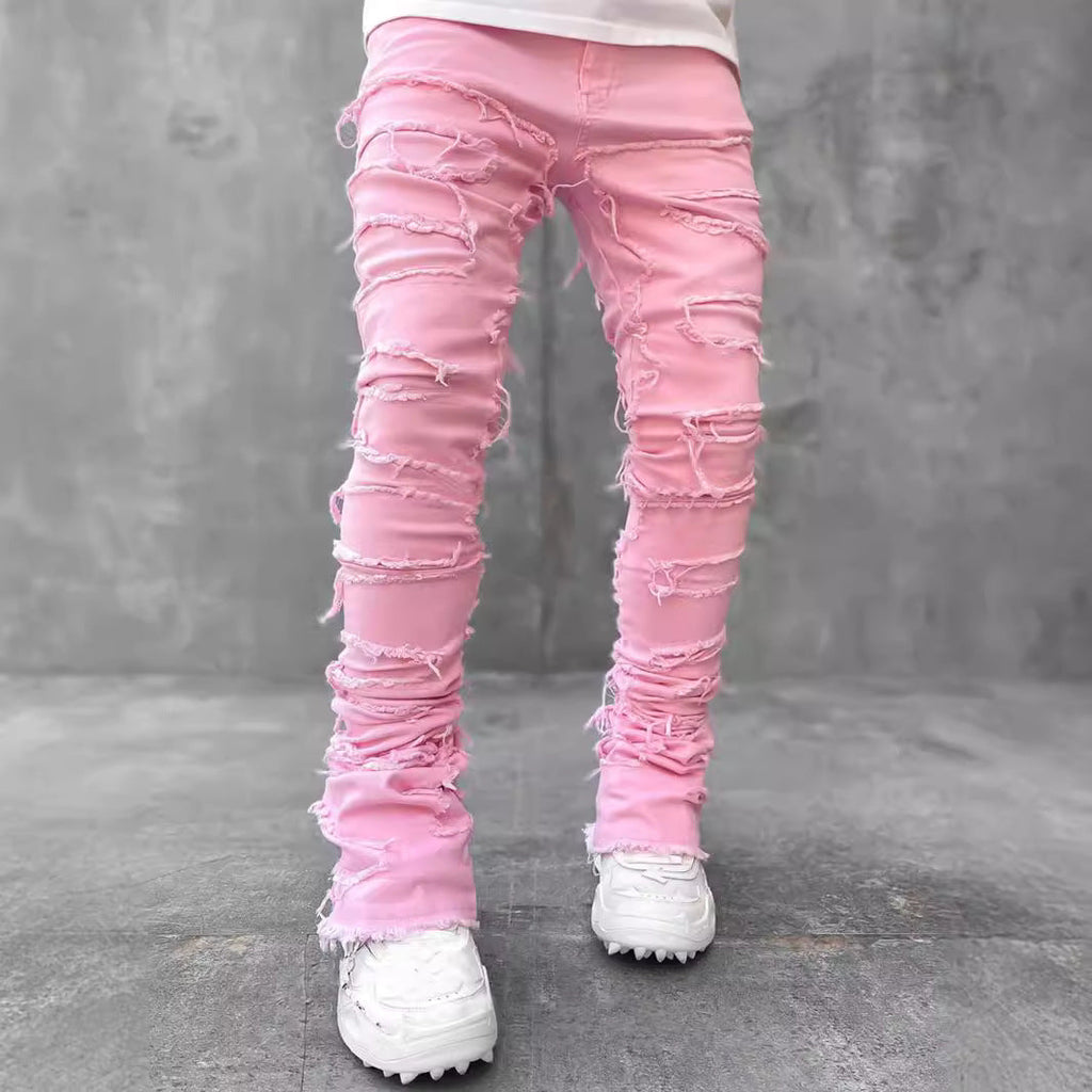 Herren Schnittige Jeanshose mit Rissoptik