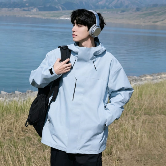Herren wasserdichte Outdoorjacke mit abnehmbarer Fleece-Innenjacke Shop Nory