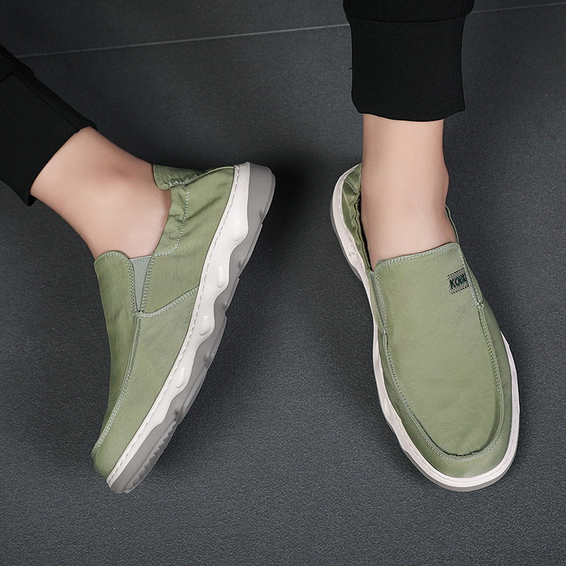 Herren elastischer Nubukoptik-Slipper mit gepolstertem Fersenrand und stoßdämpfender Wellenlaufsohle Shop Nory