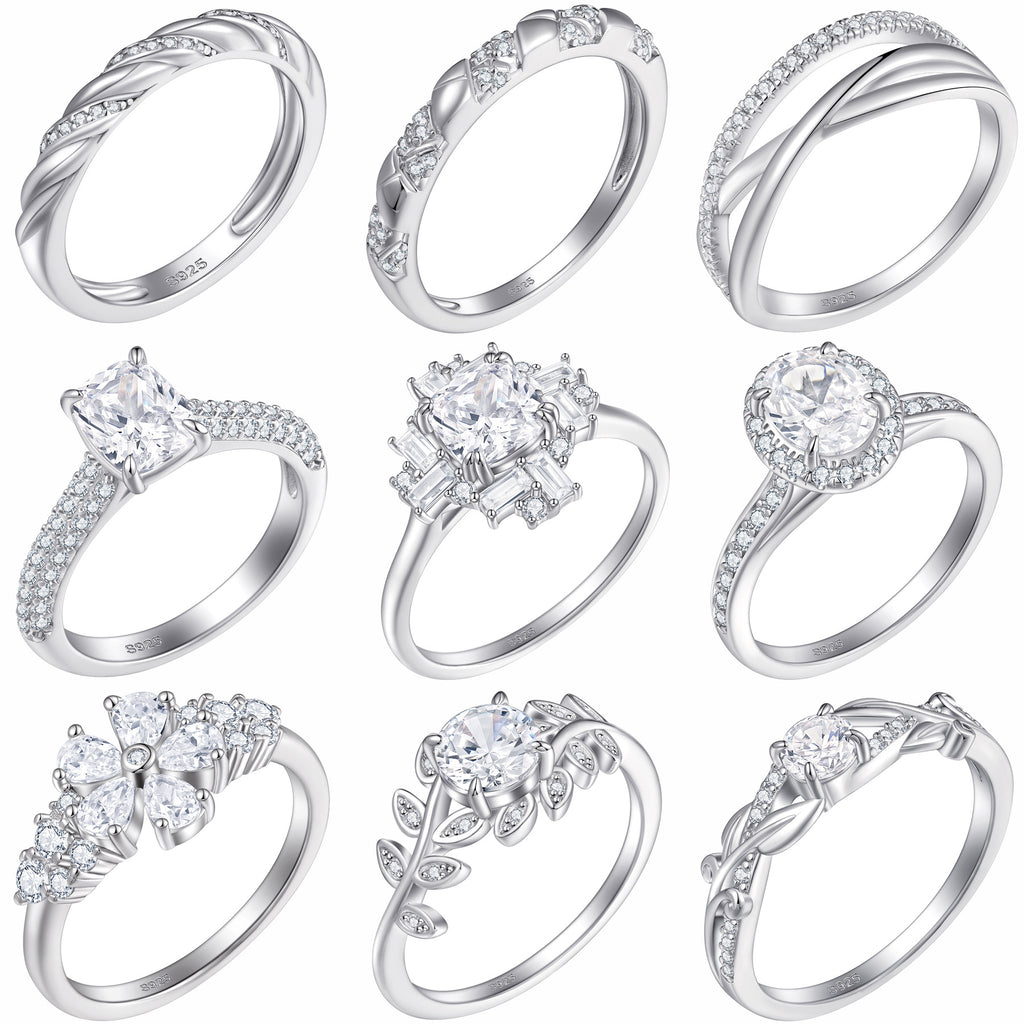 Damen eleganter Verlobungsring mit ovalem Design und funkelnden Zirkonia Shop Nory