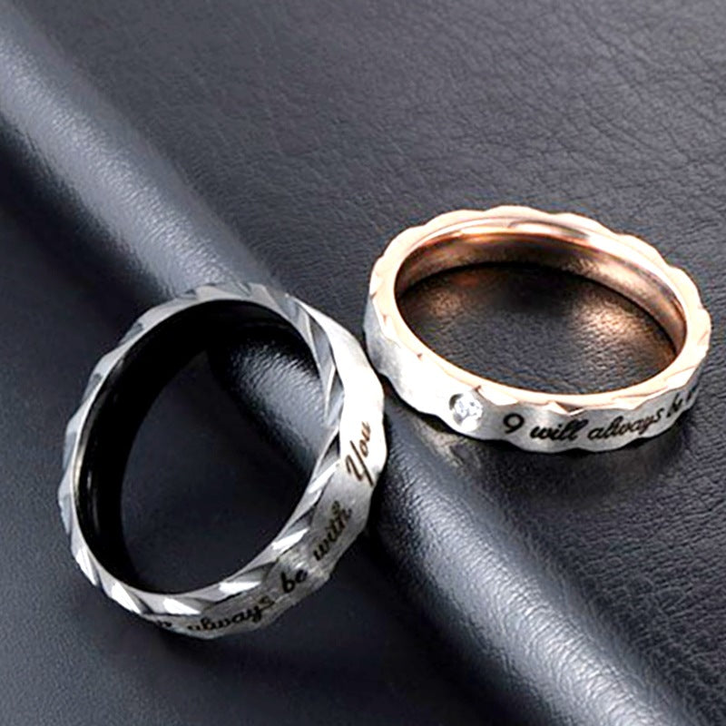 Herren Ring mit einzigartige Gravur und stilvollem Zirkon Shop Nory