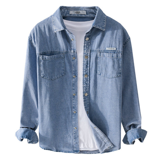 Herren Jeans-Worker-Overshirt im Hemdjacken-Stil mit Brusttaschen Shop Nory