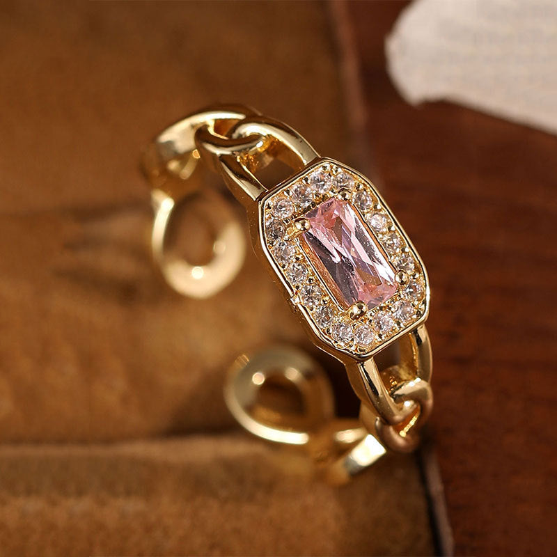 Damen Offener Ring mit elegantem Design und strahlendem Zirkonia Shop Nory