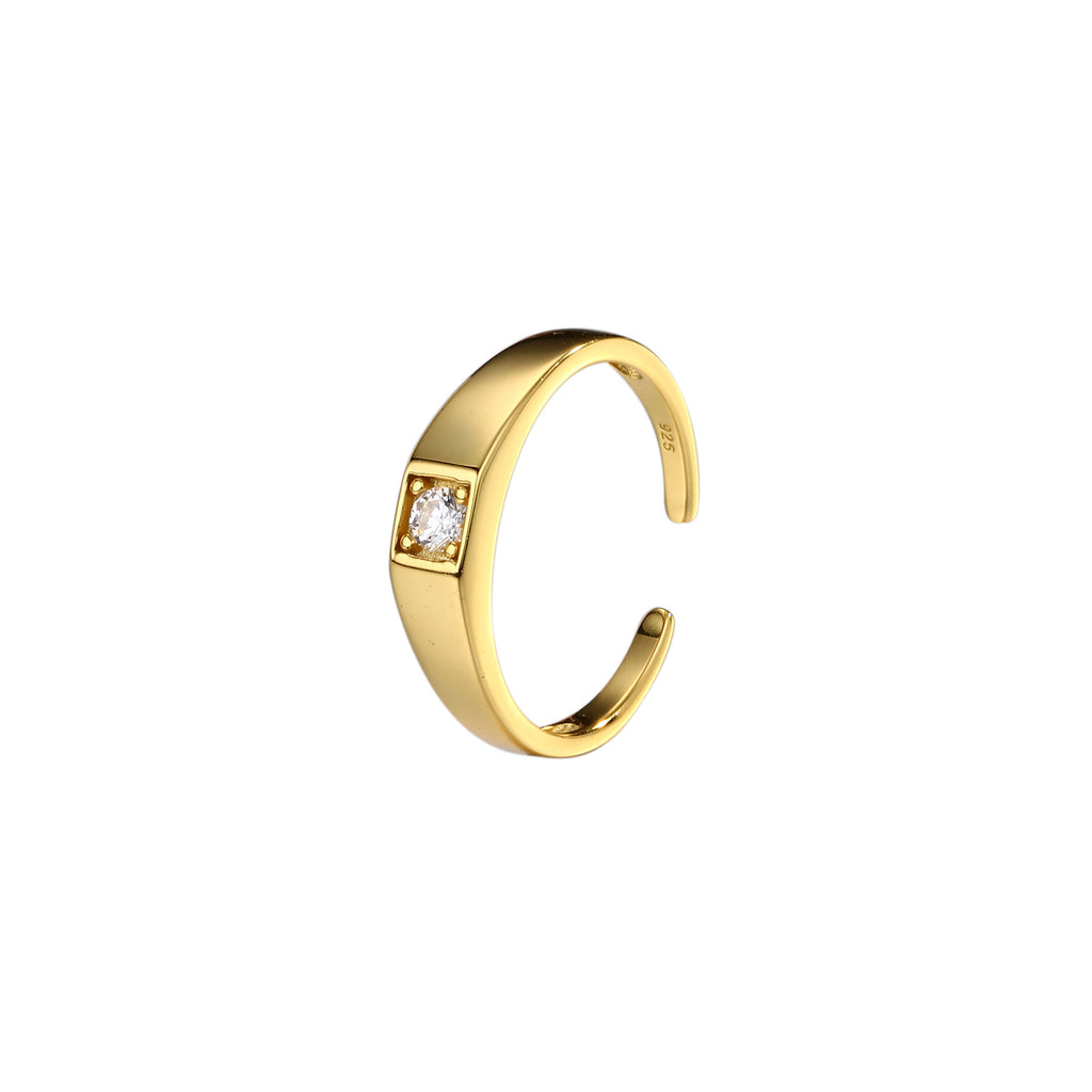 Damen Ring mit funkelndem Zirkonstein und modernem Design Shop Nory