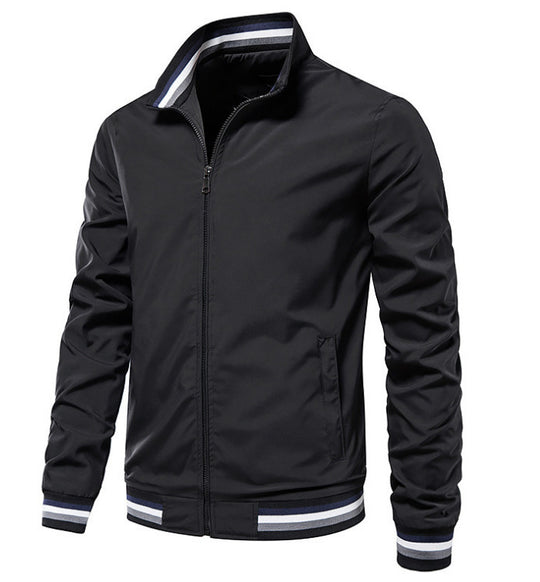 Herren leichte Bomberjacke mit Stehkragen, winddichter Außenlage und elastischen Rippbündchen Shop Nory