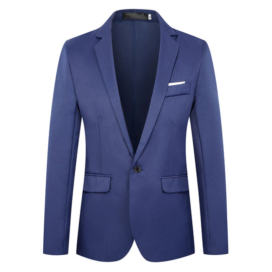 Herren tailliertes Satin-Sakko mit schmaler Silhouette, Notch-Revers und dekorativer Brustpaspel Shop Nory