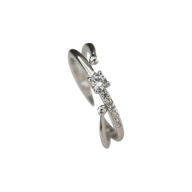 Damen moderner Ring mit elegantem Design und funkelndem Zirkonia Shop Nory