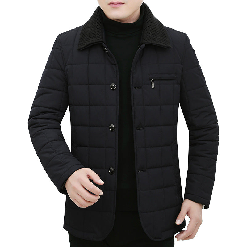Herren Steppjacke mit Boxsteppung, Cordkragen und Brust-Reißverschlusstasche Shop Nory