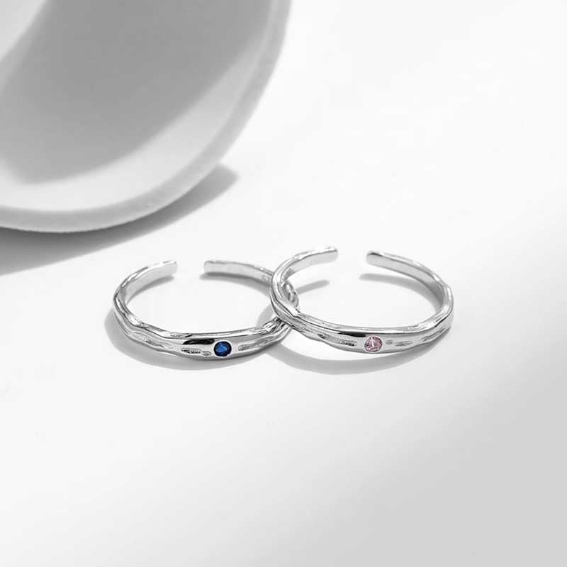 Damen Offener Ring mit einzigartigem Schlangendesign und buntem Stein Shop Nory