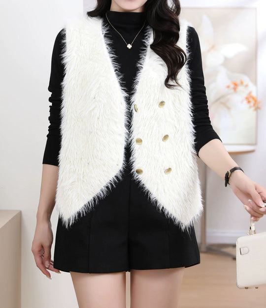 Damen Flauschige Strickweste Shop Nory