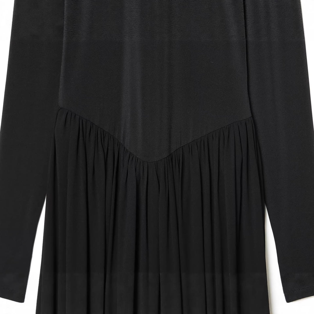 Damen Jumpsuit mit Stehkragen, weitem Plissee-Hosenbein und Knöchel-Bindebändern Shop Nory