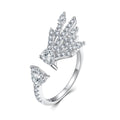 Damen Designer-Ring mit funkelnden Kristallen und filigranem Blattdesign Shop Nory