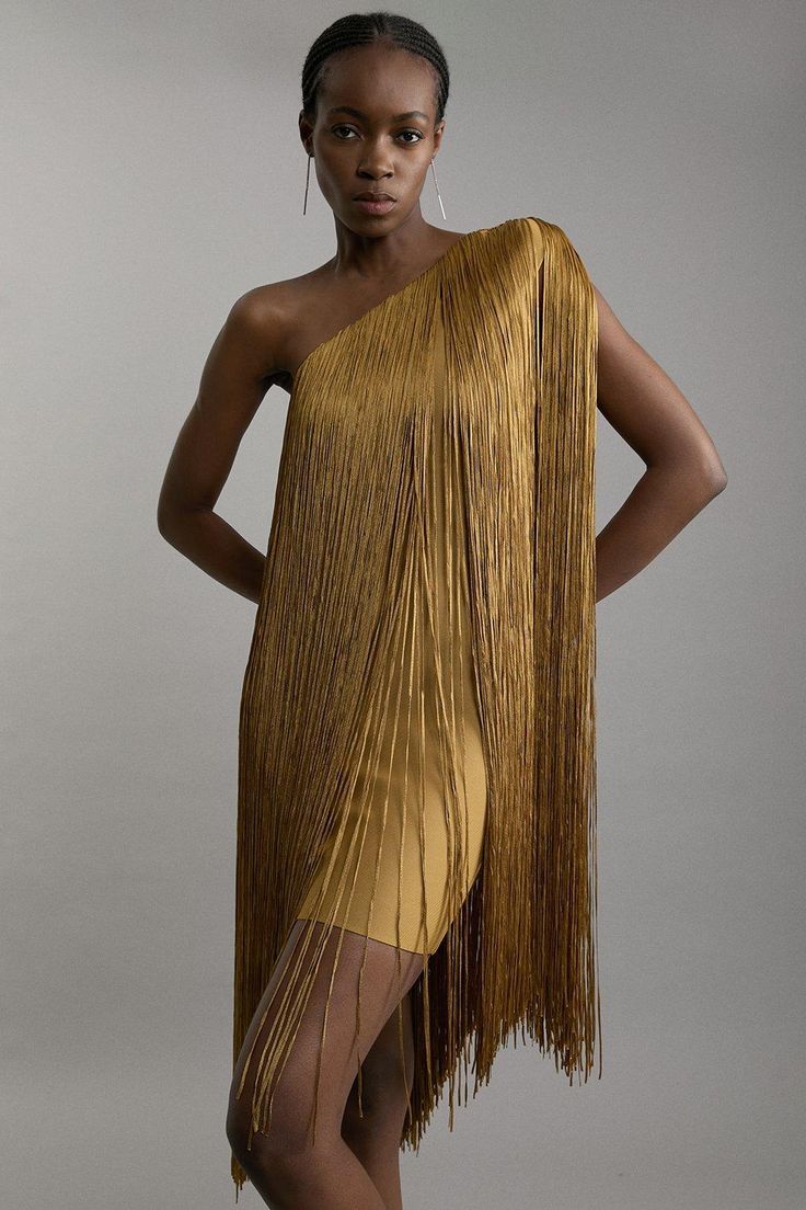 Damen Fransen-Kleid Shopnory