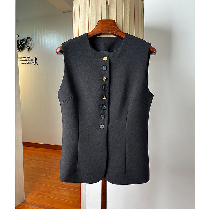 Damen Stilvolle ärmellose Blazer-Weste Shop Nory
