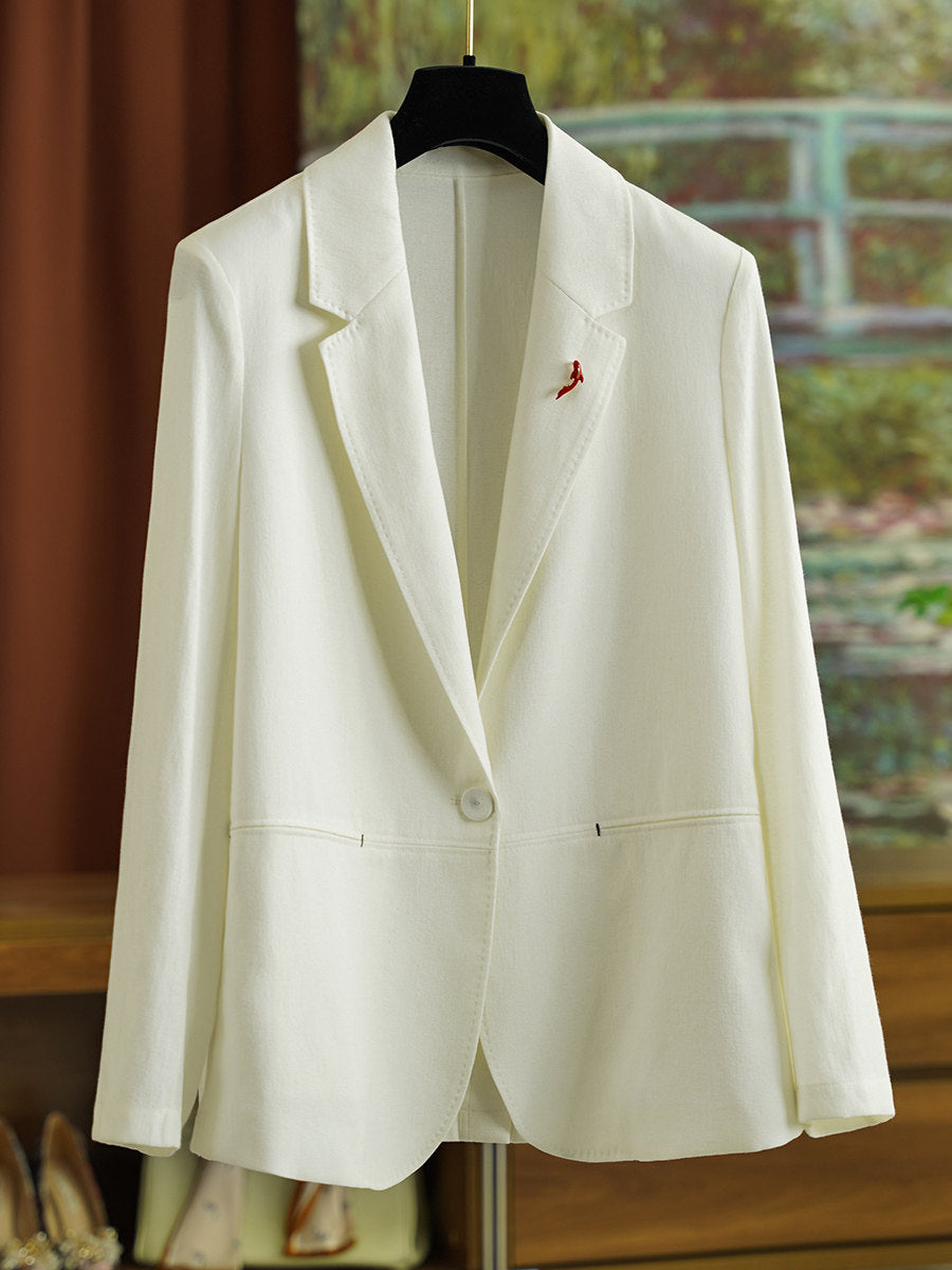 Damen Eleganter Leinenblazer Shop Nory