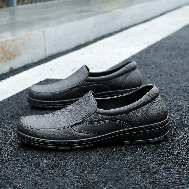 Herren Slipper Arbeits- und Freizeitschuh aus strukturiertem Kunstleder mit gepolsterter Innensohle Shop Nory