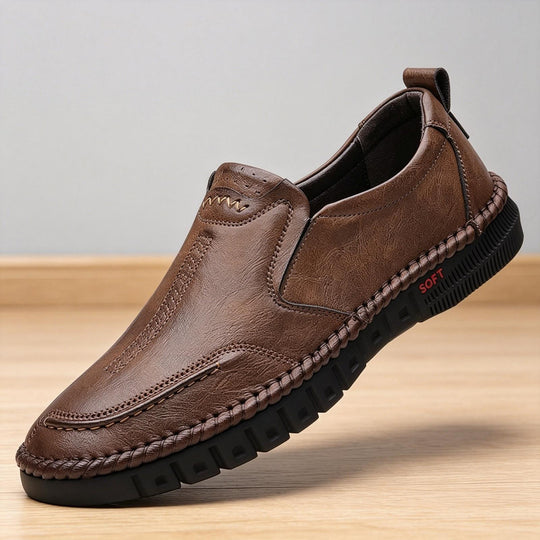 Herren Bequeme Slipper aus Leder Shop Nory
