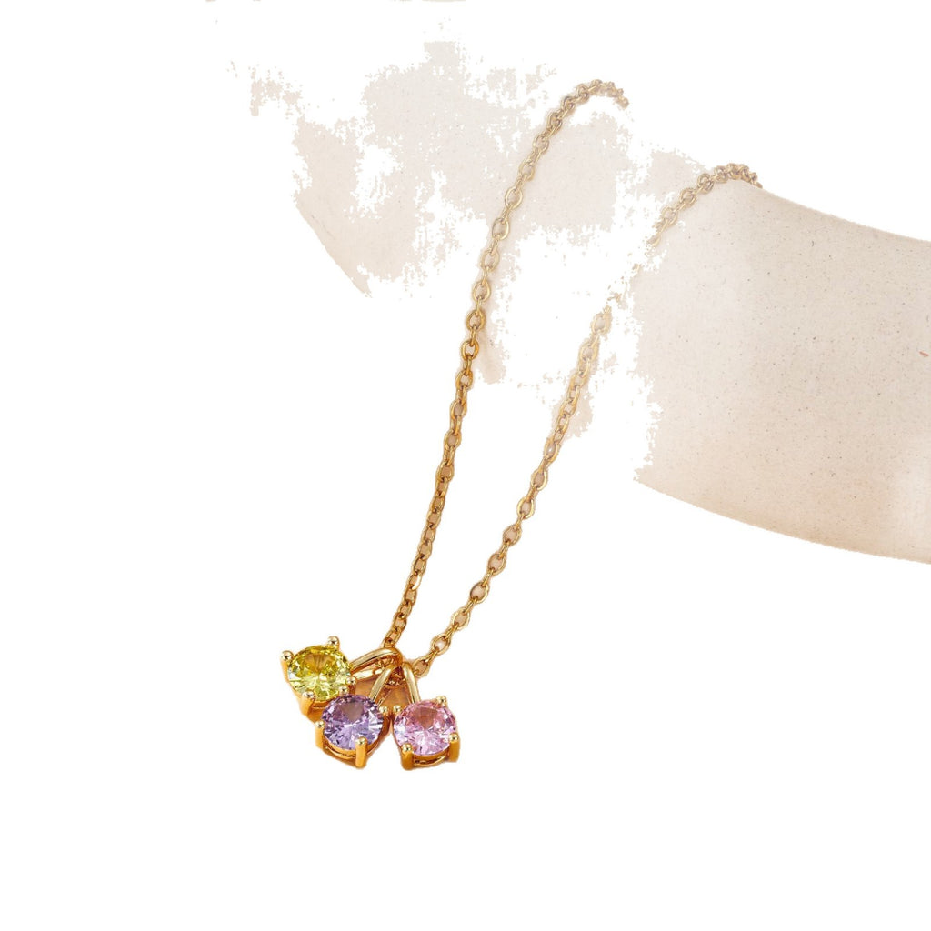 Damen elegante und funkelnde Halskette mit bunten Swarovski-Kristallen Shop Nory