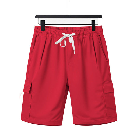 Herren nan elastische Cargo-Bermuda mit Kordelzug und Mehrfachtaschen