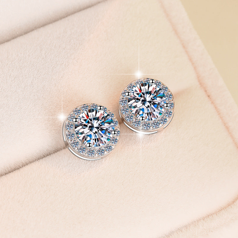 Damen Ohrstecker mit glanzvollen Zirkonia und eleganter Fassung Shop Nory