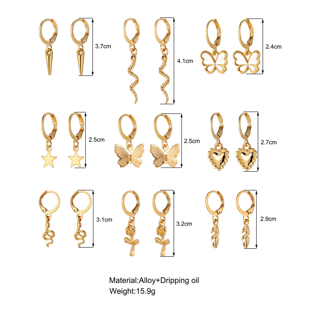 Damen Ohrringe Set mit einzigartigen Anhängern und kreativen Designs Shop Nory