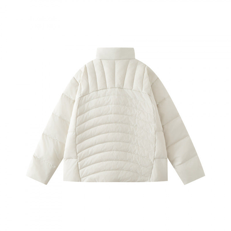 Unisex Boxy-Steppjacke mit hohem Stehkragen und kontrastierendem Zweiwege-Reißverschluss Shop Nory