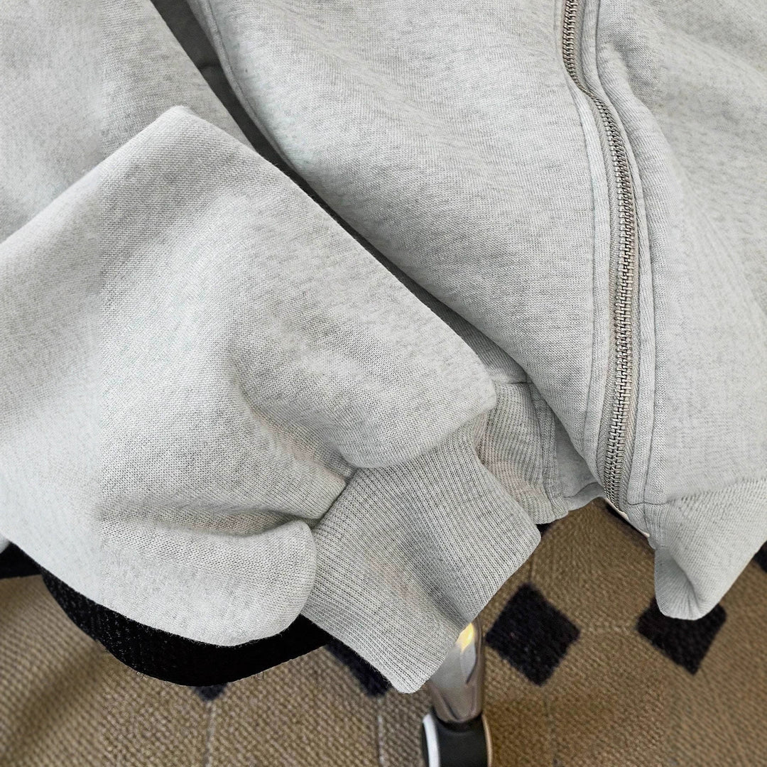 Damen Oversized Kapuzenjacke mit asymmetrischem Reißverschluss und Cut-Out-Detail Shop Nory