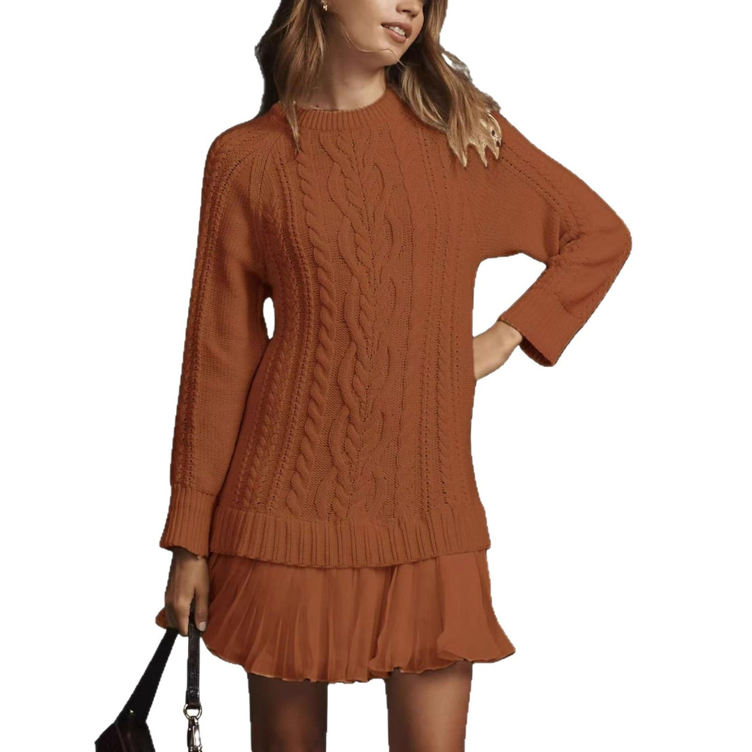 Damen nan Kabelstrick-Pullover mit Tunika-Schnitt, Zopfmuster und Rippbündchen Shop Nory