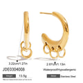 Damen Ohrhänger mit modernem, geschwungenem Design aus hypoallergenem Edelstahl Shop Nory